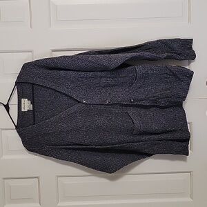 Eddie Bauer men's wool blend v neck button down cardigan sweater sz L